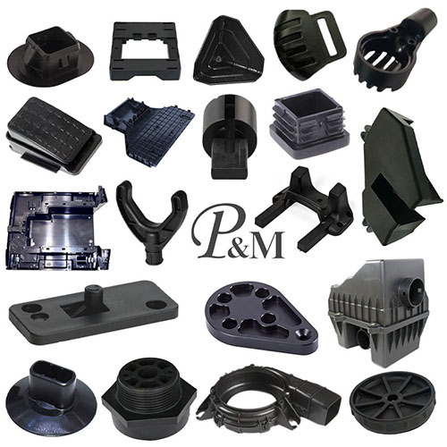 Moldeo por inyección de PVC negro