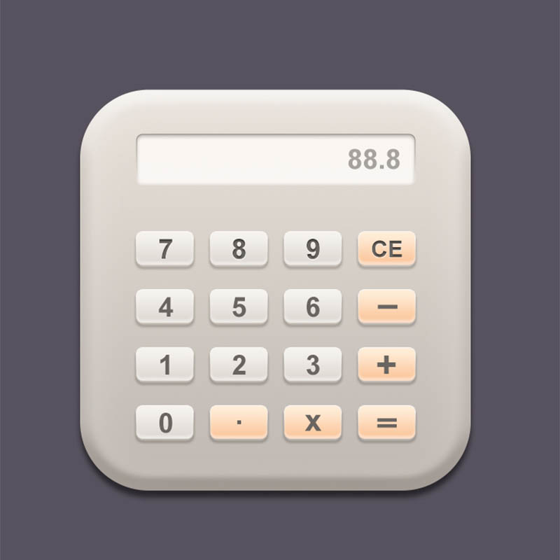 Moldura de calculadora