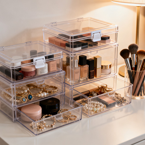 Caja de almacenamiento transparente para servicio de moldeo por inyección