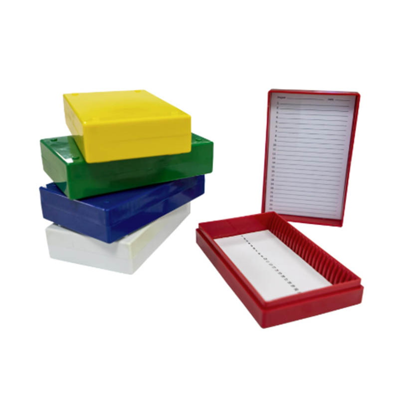 Moldado de cajas de diapositivas de microscopio de plástico
